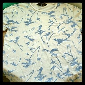 Adam Levine Men's Windswept Palm V-neck Tee Size M